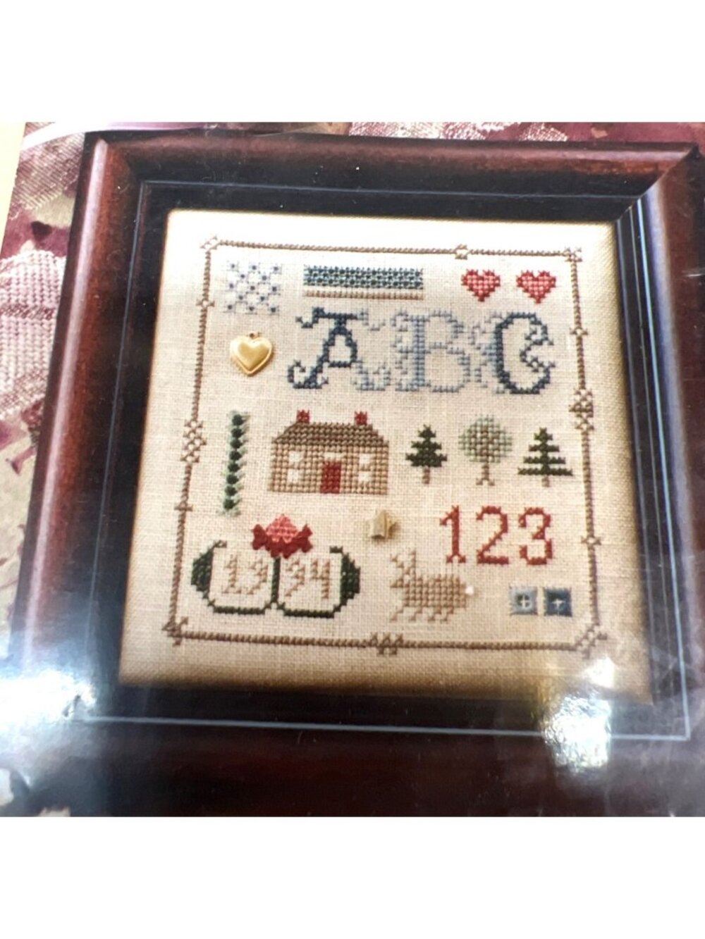 The Drawn Thread "The Little Spot Sampler" Cross Stitch Pattern Linen & Embellis